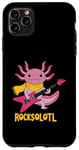 Coque pour iPhone 11 Pro Max Rocksolotl Guitare Axolotl pour enfant