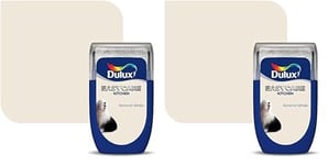 Dulux Easycare Kitchen Tester Paint, Almond White,30 ml (Pack of 2)