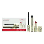 Clarins Womens Glam Squad Gift Set - Supra Volume Mascara 8ml + Mini Joli Rouge Velvet 742V Lipstick 1.5g - One Size