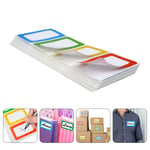 200Pcs Name Tag Stickers Writable Self Adhesive Labels Colors Plain