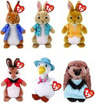 TY BEANIE BABY PETER RABBIT 2018 RANGE~ PETER RABBIT & FRIENDS ~ SET OF 6 **NEW