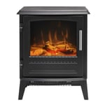 Dimplex Bari Freestanding Optiflame Electric Stove 2kW Fan Heater Remote Control