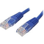 StarTech. COM 0,3 m Cat5e Noir moulé RJ45 UTP Cat 5e Patch Cable – 0,3 m Patch Cord SPIG9 1 ft Bleu