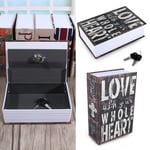 Dictionary Book Secret Safe Security Box Money Cash Jewelry Lock Box (LOVE Type)