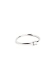 SINGULARU - Bague Single Spark argent - Bague en argent Sterling 925 avec finition placage au rhodium - Bague Style Solitaire - Bijoux pour Femme - Différentes finitions et Tailles - Taille 58