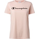 Champion Script Logo T-skjorte Dame - Rosa - str. XS