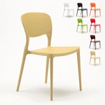 Ahd Amazing Home Design - Chaise de cuisine bar café polypropylène empilable intérieur et extérieur Garden Giulietta Couleur: Beige