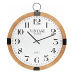 Atmosphera Créateur D'intérieur - Horloge Murale Silencieuse 'Gousset' 38cm Naturel