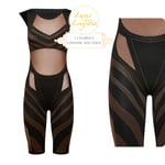 Jumpsuit Animalier Par Wolford XS Coca Noir Ganzkörper Anzug Sport Yoga Tiger