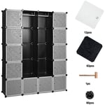 Hengda - Armoire Penderie 20 Cubes Modulable Meuble Etagères de Rangement pour Vêtements Chaussures