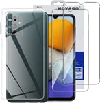 Samsung Galaxy M23 5G Case Soft Silicone +2 Films Tempered Glass Heavy Duty