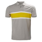 Helly Hansen Salt Polo Homme, Gris (Gris/Amarillo 820), Medium