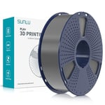 SUNLU PLA Plus Filament pour imprimante 3D, Filament PLA+ 1,75 mm, résistance améliorée, compatible avec les imprimantes 3D FDM, précision dimensionnelle +/- 0,02mm, bobine de 1kg (2,2 LBS), Gris