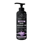 Dude's Love - Lavender Floral Edible Body Massage Oil - Relaxing, Calming & No Stain | Non-Sticky Aromatherapy Oil With Orange Blossom & Lavender Essential Oil - 250 ML