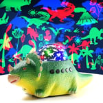 Domigard Veilleuse Dinosaure Projecteur, Lampe Dinosaure Peut Ramper avec 12 Types de Bruit Blanc, Lampe de Projection 360° Rotation, Jouet Dinosaure pour 3-10 Ans Garcon Cadeau Noel (Vert)