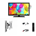 Pack ANTARION TV LED 22" 55 cm Téléviseur DVD Intégré + Support TV 180° Camping-