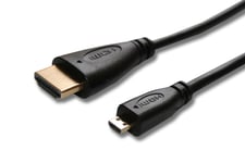 vhbw Câble HDMI, Micro-HDMI vers HDMI 1.4 1,8m pour Tablette, Smartphone, appareil photo compatible avec Asus Transformer Book T100TA