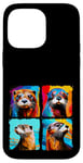 iPhone 14 Pro Max Otter Pop Art Colorful Drawing Painting Case