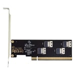 Cablecc Slimline Four SFF-8654 4X 4 NVME vers PCIE Express 3.0 4.0 Raid Card VROC Raid0 Hyper Adaptateur