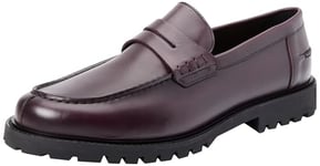 BOSS Homme Richayl_Mocc_lt1 Mocassin, Dark Red, 39 EU