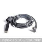 1.5m 2.5x0.7 Câble de chargement USB type-c PD, adaptateur d'alimentation, convertisseur vers prise mâle 14, pour Lenovo Asus Hp, chargeur d'ordinateur portable