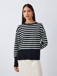 Marella Latina Stripe Jumper, Navy/White