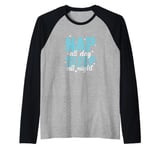 Nap all Day Sleep all Night Bed Dreaming Raglan Baseball Tee