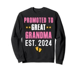 Soon to Be Grandma 2024 Cute Promoted to Great Grandma 2024 Sweatshirt