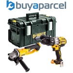 Dewalt DCK278 XR 18V DCD996 Brushless Combi Drill DCG412 Grinder Bare + Case