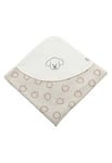 Sterntaler Serviette de Bain à Capuche 80 x 80 cm Chien Lucky - Serviette de Bain avec Broderie - Serviette de Bain pour bébé avec Capuche en Coton Absorbant - Écru