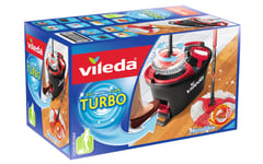 Vileda Easywring & Clean Turbo, Laminat, Klinkers, Trä, Ull, Röd, Vit