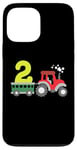 Coque pour iPhone 13 Pro Max Tracteur agricole 2ème anniversaire 2 ans pour tout-petits garçons enfants