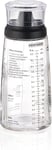 Leifheit Salad Dressing Shaker, 5 Imprinted Recipes, Glass Bottle, Non-Drip Spo