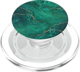 Effet-Marbre-Vert - Dessin-Vert-Or PopSockets PopGrip - Support et Grip pour Smartphone/Tablette avec un Top Interchangeable PopSockets PopGrip pour MagSafe