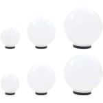 6 pcs Jeu de lampe boule à led pmma sphérique 20/30/40 cm Vidaxl n/a