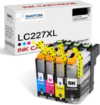 Multipack de 4 Cartouches d'encre compatibles avec Les modèles Brother LC227XL LC225XL pour imprimantes Brother DCP-J4120DW MFC-J4420DW MFC-J4620DW MFC-J4625DW