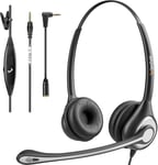 Casque Téléphone Portable Filaire Mono avec Micro Anti-Bruit, Écouteurs Smartphone pour iPhone Samsung Huawei HTC LG Blackberry Téléphones Android avec Oreillette Jack 3,5 mm (F600J35)