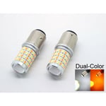 Bay15d p21/5w 1157 Led lampor gulvita chip Dualcolor 2-pack ,. multifärg