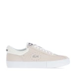 Lacoste Mens Trackserve Trainers in Off White Suede - Size UK 6