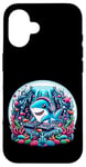 iPhone 16 Funny Shark Dj Headphones Graphic for Men Women Kids Case