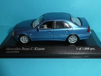 Mercedes Benz C Class Met Blue with Black Trim Minichamps  1:43 scale