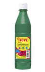 Jovi - Gouache liquide, bouteille de 500ml, Couleur vert foncé, Peinture à base d'ingrédients naturels, Facile à laver, Sans gluten, Idéal pour l'école (50619)