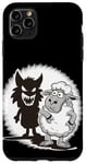 iPhone 11 Pro Max Unique Comic Sheep and Wolf Shadow for a Sheep Lover Case