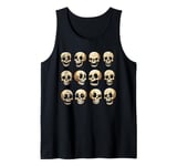 Skull Halloween Funny Skeleton Bones Men Women Kids Tank Top