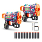 Le Pistolet Menace XSHOT Skins Sonic Robotnik - Décoration Sonic Le Hérisson (2 Pistolet et 16 Fléchettes) par ZURU