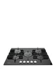 Hotpoint Direct Flame Ftghg751Dhbk 70Cm Gas Hob - Black - Hob With Installation