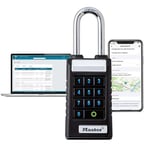 Master Lock 6400EURLJENT Cadenas Bluetooth pour Applications Professionnelles [Bluetooth Compatible avec Smartphones] [Anse Longue] [Etanche] Noir