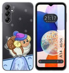 Coque Silicone Transparent pour Samsung Galaxy A14 4G/5G Design Goat Impression