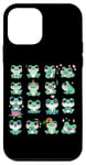 Coque pour iPhone 12 mini Expressions grenouilles mignonnes amusantes et ludiques pour homme, femme, enfant