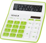 840 g 10 chiffres calculatrice de bureau avec double alimentation (solaire et batterie) Compact - Vert